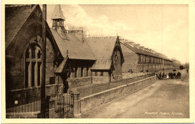 Newton Primary School, Montgomery Place 1913 - Printed for J.Leighton, Newton
